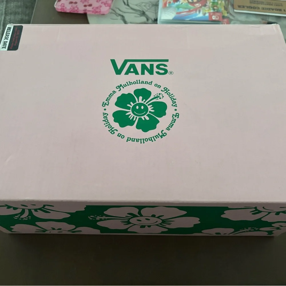 Vans Checkerboard Sneakers with Pink and Green Accents x Emma mulholland on holi - Picture 6 of 6